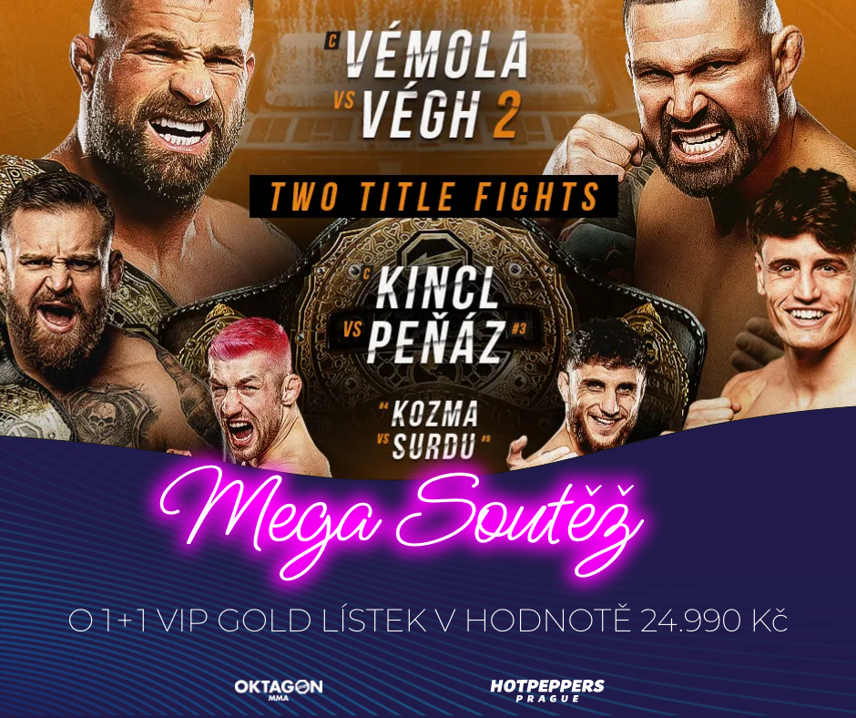 Soutěž o 1 + 1  VIP GOLD lístek na Oktagon v Edenu