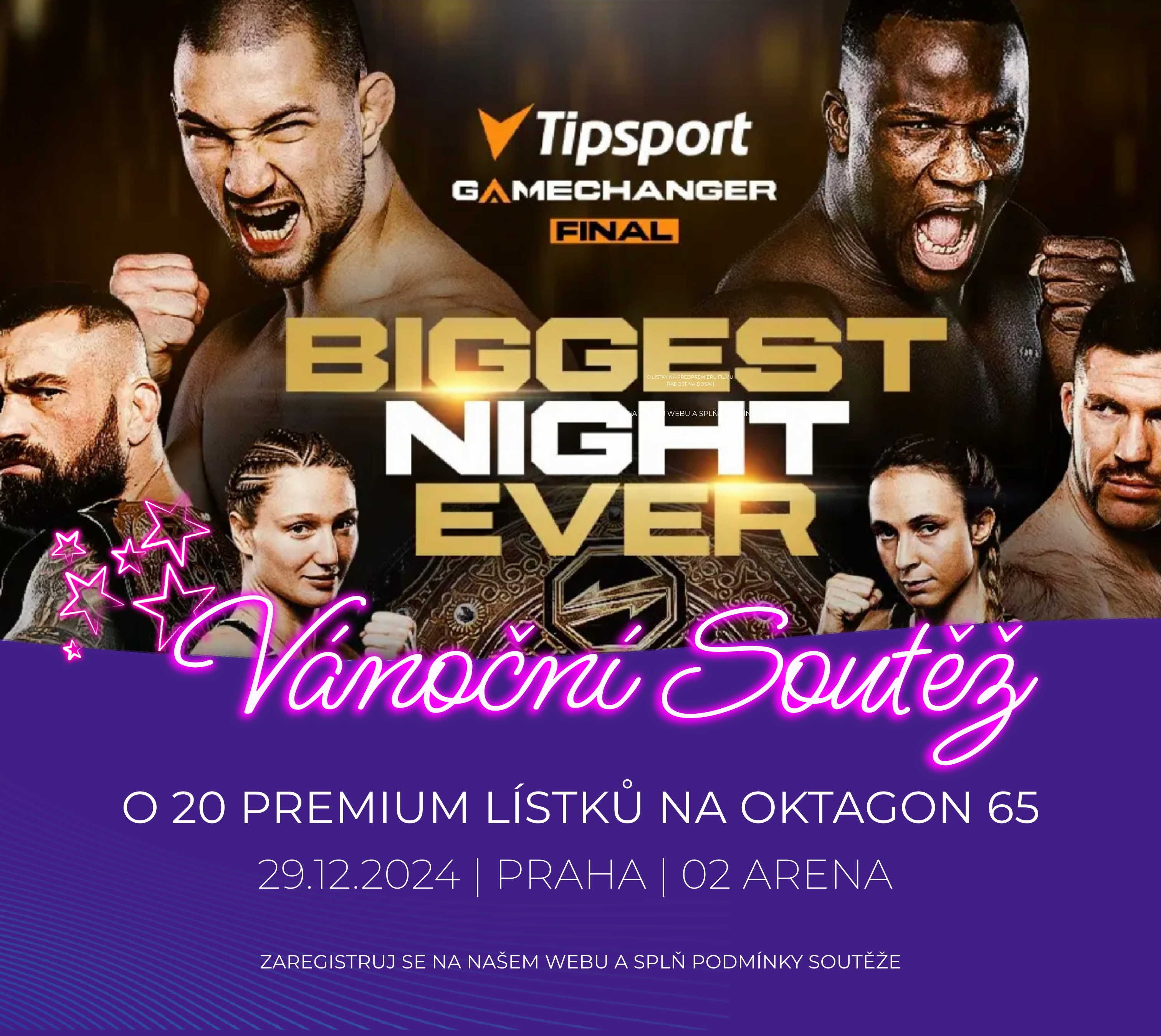 Vánoční Soutěž o 20 Premium lístků na Oktagon 65